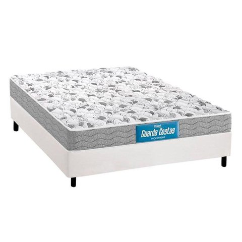 Cama Box Casal: Colchão Espuma Probel D45/EP Guarda Costas Próextreme Double Face + Base CRC