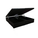 Ver imagem 1 de Base Cama Box Baú Bipartido Queen Suede Preto 43x158x198