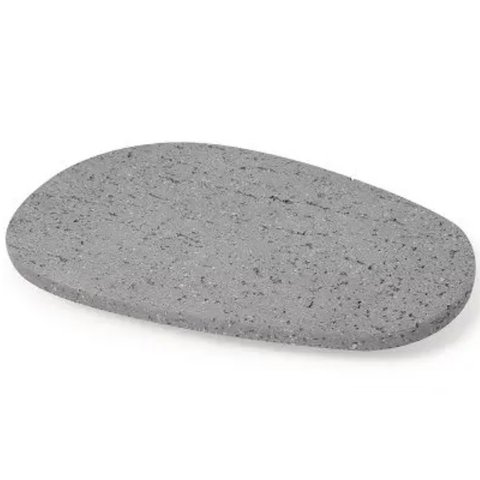 Bandeja em Poliresina Cinza Rustica 24CM MART