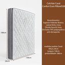 Ver imagem 3 de Colchão Casal 138x188x24 Confort Euro Pillow D-28 com Molas Ensacadas - Sallar Home