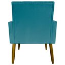 Ver imagem 3 de Poltrona Decorativa Mari - Azul-turquesa Suede