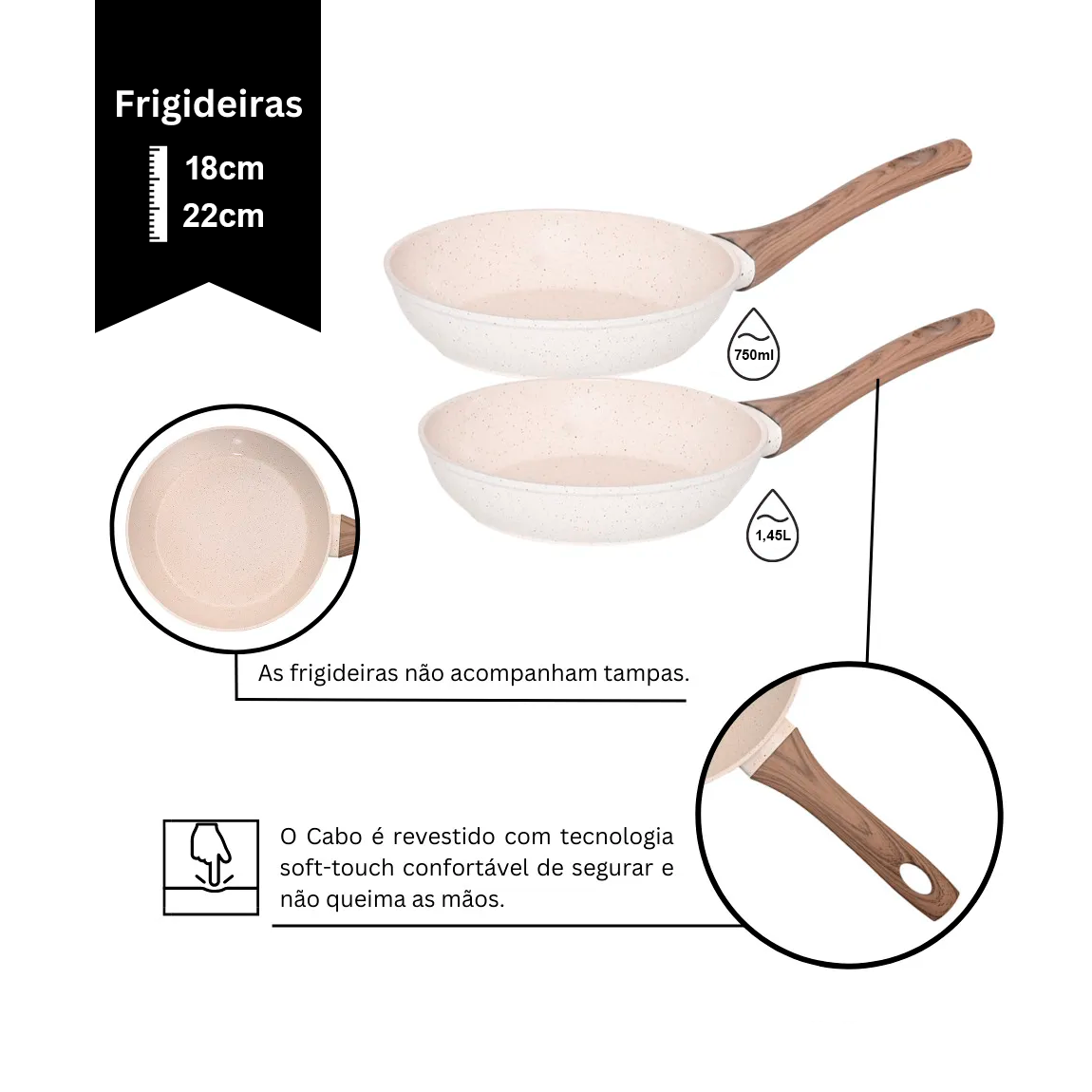 Jogo de Panela Ceramica Antiaderente Indução Mimo Style Cook Marmol 10 Peças Panelas e Utensílios - 5