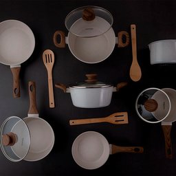 Jogo de Panela Ceramica Antiaderente Indução Mimo Style Cook Marmol 10 Peças Panelas e Utensílios - 2