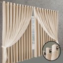 Ver imagem 6 de Cortina Blackout Roma em Tecido Blackout 5,50 X 2,50 Palha
