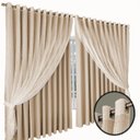 Ver imagem 2 de Cortina Blackout Roma em Tecido Blackout 5,50 X 2,50 Palha