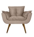 Ver imagem 3 de Jogo 2 Poltronas Decorativa Estofada Para Consultório Opala Suede Bege - LM DECOR