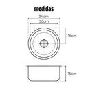 Ver imagem 2 de Cuba Clínica Aço 304 30x15cm P/ Médico Veterinário