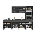 Ver imagem 5 de Armário Cozinha Modulada Completa com Pia Inclusa 251,5cm Milano Multimóveis MCR2473 Grafite/Preto