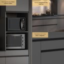 Ver imagem 6 de Armário Cozinha Modulada Completa com Pia Inclusa 251,5cm Milano Multimóveis MCR2473 Grafite/Preto