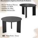 Ver imagem 4 de Mesa de Centro Chanfrada Pe Madeira Nero Preto 28019 Artesano