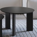 Ver imagem 2 de Mesa de Centro Chanfrada Pe Madeira Nero Preto 28019 Artesano