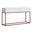 Ver imagem 2 de Aparador Buffet com 2 Gavetas Branco com Cobre
