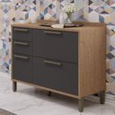 Ver imagem 2 de Balcão de Cozinha 120cm com 2 Portas Basculantes 3 Gavetas e Tampo 100% Mdf Vicenza Espresso Móveis