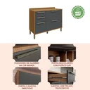 Ver imagem 6 de Balcão de Cozinha 120cm com 2 Portas Basculantes 3 Gavetas e Tampo 100% Mdf Vicenza Espresso Móveis