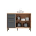 Ver imagem 4 de Balcão de Cozinha 120cm com 2 Portas Basculantes 3 Gavetas e Tampo 100% Mdf Vicenza Espresso Móveis