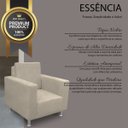 Ver imagem 2 de Poltrona Robusta para Sala e Recepção Confortável Reforçada Suede Premium:bege