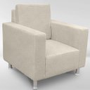 Ver imagem 5 de Poltrona Robusta para Sala e Recepção Confortável Reforçada Suede Premium:bege