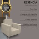 Ver imagem 2 de Poltrona Robusta para Sala e Recepção Confortável Reforçada Suede Premium:bege