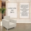 Ver imagem 4 de Poltrona Robusta para Sala e Recepção Confortável Reforçada Suede Premium:bege