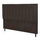 Ver imagem 1 de Cabeceira Leblon Para Cama Box Queen 164 cm Suede - SSX Multicoisas - Marrom