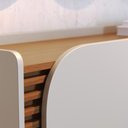 Ver imagem 4 de Buffet 3 Portas Detalhe Ripado Jurerê - Off White Matte / Freijó