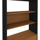 Ver imagem 4 de Estante Multiuso 2 Prateleiras 2 Portas 90x183 cm Freijo Preto Artany