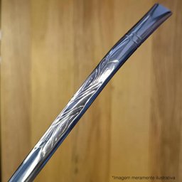 Bomba de Chimarrão Estampada 21cm Bojo Mil Furos Aço Inox com Rosca para Mate - 4