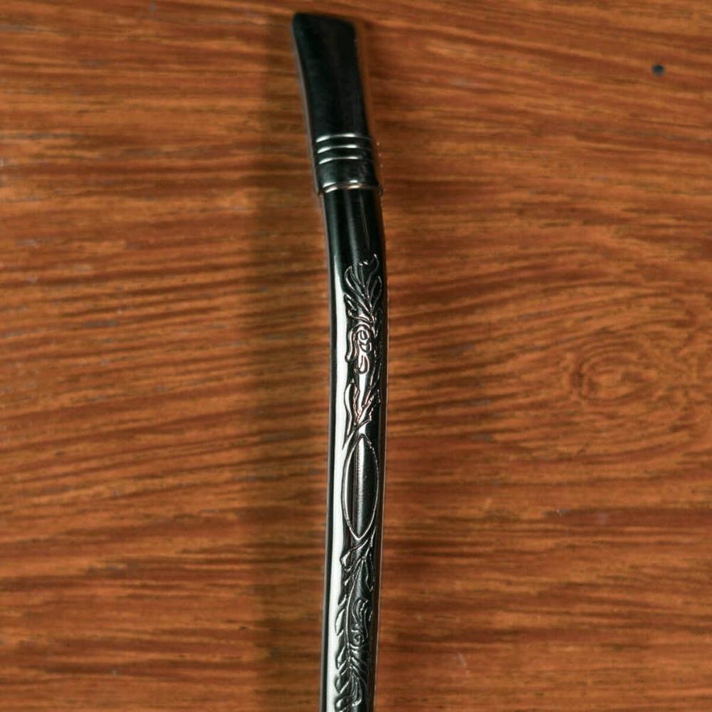 Bomba de Chimarrão Estampada 21cm Bojo Mil Furos Aço Inox com Rosca para Mate - 6