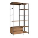 Ver imagem 5 de Closet Industrial com Estrutura em Aço e 2 Gavetas 1,8m Cor:preto com Mel