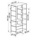 Ver imagem 4 de Closet Industrial com Estrutura em Aço e 2 Gavetas 1,8m Cor:preto com Mel