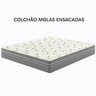 Colchão Molas Ensacadas 138x188x20 - Lateral Cinza Premium - 1