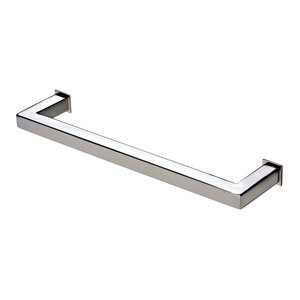 Porta Toalha Toalheiro de Rosto Banheiro 40cm em Aço Inox Polido Brilhante Linha Larissa Stainless