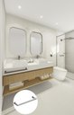 Ver imagem 5 de Porta Toalha Toalheiro de Rosto Banheiro 40cm em Aço Inox Polido Brilhante Linha Larissa Stainless