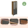 Paneleiro Duplo com 4 Portas e Vidro Reflecta 100% MDF Vicenza Espresso Móveis - 6