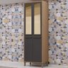 Paneleiro Duplo com 4 Portas e Vidro Reflecta 100% MDF Vicenza Espresso Móveis - 2