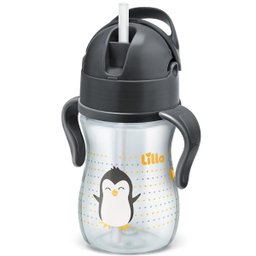 Copo Infantil com Canudo e Alças Antivazamento 240ml - 2