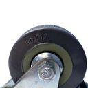 Ver mais imagens de Rodízio Rodinha Giratório Placa Base Aço Roda Pp Cinza Diâmetro 50mm 2" C/ Trava Freio