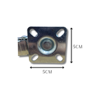 Ver imagem 4 de Rodízio Rodinha Giratório Placa Base Aço Roda Pp Cinza Diâmetro 50mm 2" C/ Trava Freio