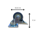 Ver imagem 2 de Rodízio Rodinha Giratório Placa Base Aço Roda Pp Cinza Diâmetro 50mm 2" C/ Trava Freio