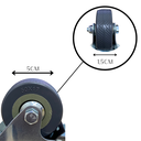 Ver imagem 5 de Rodízio Rodinha Giratório Placa Base Aço Roda Pp Cinza Diâmetro 50mm 2" C/ Trava Freio