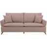 Sofa 3 Lugares 200 cm Eron Linho Rose Vazzano - 2
