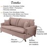 Sofa 3 Lugares 200 cm Eron Linho Rose Vazzano - 3