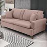 Sofa 3 Lugares 200 cm Eron Linho Rose Vazzano - 1