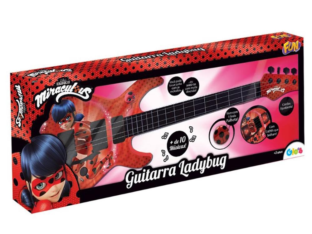 Ladybug Miraculous – Set De Micrófono Y Guitarra De Juguete, Con Amplificador De Voz, Pie Ajustable, A Partir De 4 Años, Claudio Reig