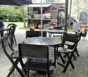 Ver imagem 7 de Mesa Dobrável De Plástico Resistente Prática Barata:Vermelha