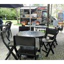 Ver imagem 7 de Mesa Dobrável De Plástico Resistente Prática Barata:Vermelha