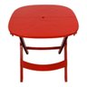 Mesa Dobrável De Plástico Resistente Prática Barata:Vermelha - 1