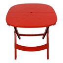 Ver imagem 1 de Mesa Dobrável De Plástico Resistente Prática Barata:Vermelha