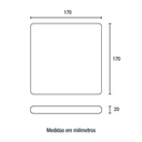 Ver imagem 3 de Painel de Led Blumenau Frameless Sobrepor/Embutir Quadrado 170x170x20mm 24W Bivolt 4000 K - Neutro