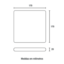Painel de Led Blumenau Frameless Sobrepor/Embutir Quadrado 170x170x20mm 24W Bivolt 4000 K - Neutro - 3